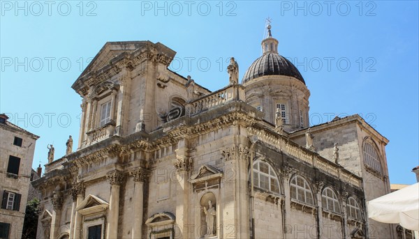 Iconic church Saint Blaise in downtown Dubrovnik, Croatia, Europe