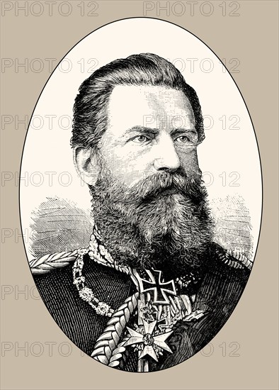 Frederick III, Friedrich Wilhelm Nikolaus Karl of Prussia, 1831-1888, German Emperor and King of Prussia, Friedrich III. oder Friedrich Wilhelm Nikolaus Karl von Preußen, 1831 - 1888, Deutscher Kaiser und König von Preußen