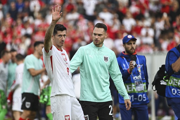 BERLIN, GERMANY - JUNE 21, 2024: Euro 2024 Groupe D match Poland vs Austria 1:3. Robert Lewandowski after the match.