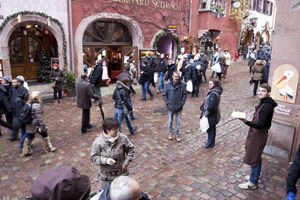 Travelers and merchants. Riquewihr, Alsace. France