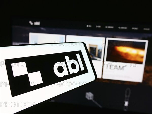 Stuttgart, Germany, 07-14-2024: Smartphone with logo of American aerospace company ABL Space Systems in front of business website. Focus on center-right of phone display, Europe