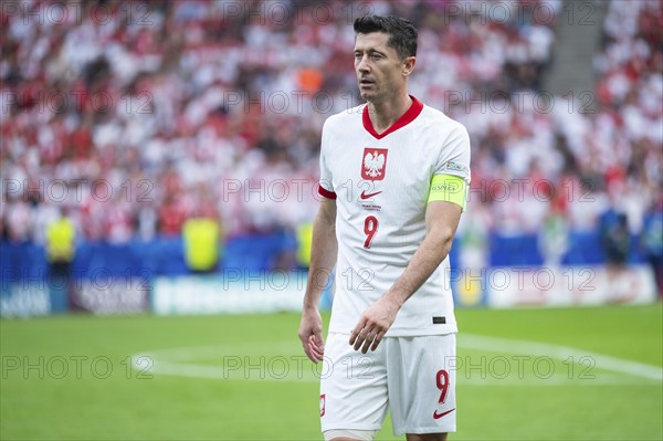 BERLIN, GERMANY - JUNE 21, 2024: Euro 2024 Groupe D match Poland vs Austria 1:3. Robert Lewandowski