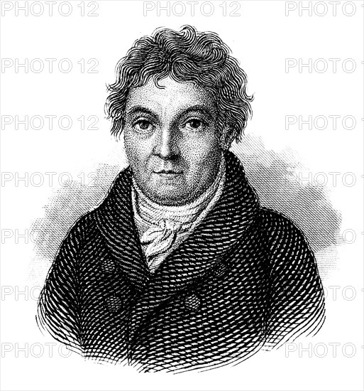 Johann Gottlieb Fichte, 1762 - 1814, a German educator and philosopher of German Idealism, Portrait von Johann Gottlieb Fichte, 1762 - 1814, ein deutscher Erzieher und Philosoph des Deutschen Idealismus