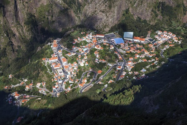 Nun's Valley, Curral das Freiras, view from Miradouro do Paredao, Madeira, Portugal, Europe