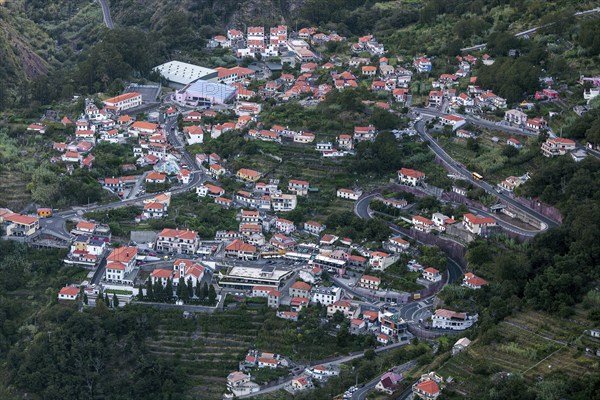 Nun's Valley, Curral das Freiras, view from Eiro do Serrado (1095m), Madeira, Portugal, Europe