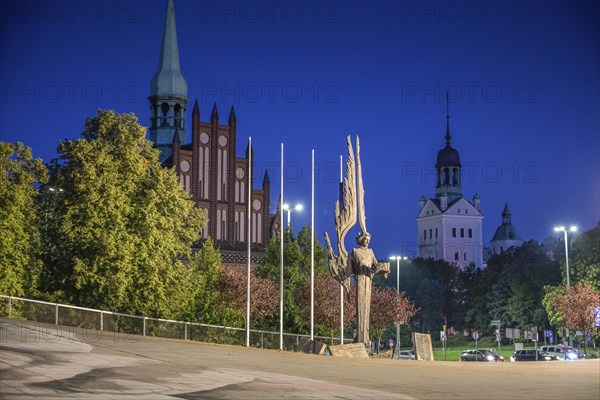 Memorial to the fallen shipyard workers of 1970, Malopolska, Szczecin, West Pomeranian Voivodeship, Poland, Europe