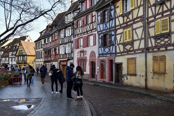 Half-timbered houses, Petite Venise, Little Venice, Colmar, Département Haut-Rhin, Alsace, France, Europe