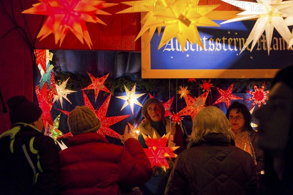 Christmas market on the Neumarkt at the Church of Our Lady in Dresden