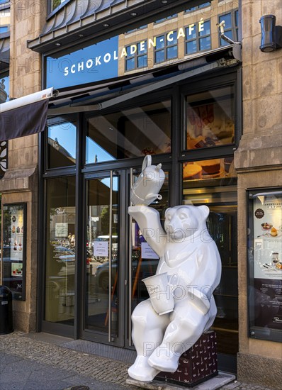 Plain Buddy Bear, Schokoladen Cafe Rausch, Gendarmenmarkt, Berlin, Germany, Europe