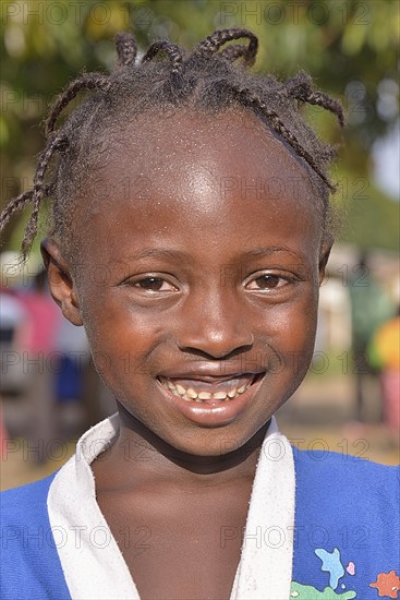 Portrait of a girl in Waiima, Kono District, Sierra Leone, Africa