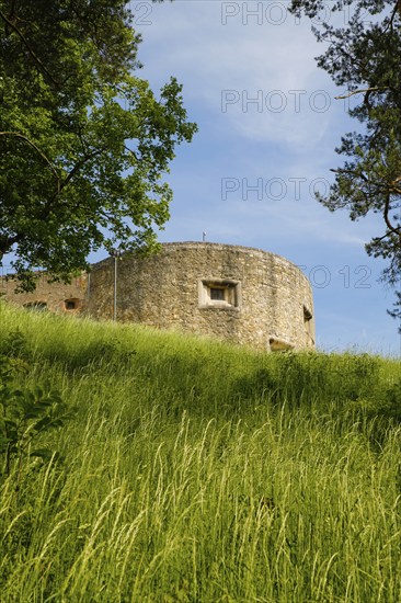 South-west defence tower, Hellenstein Castle, historical buildings, fortification, castle complex, residence, spur complex, defence tower, Heidenheim an der Brenz, Baden-Württemberg, Germany, Europe