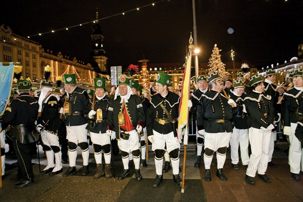 Striezelmarkt, which has been organised since 1434, is the oldest Christmas market in Germany and takes place on the Altmarkt. A new tradition was established in Dresden with a large mining parade organised by mining and smelting miners from the Ore Mountains