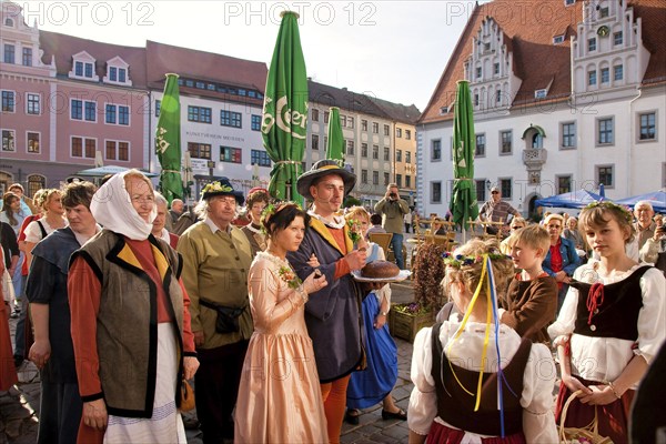 Historic bridal train in Meissen