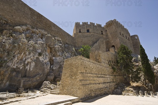 Rhodes Island, Lindos, Lindos is a town on the Greek island of Rhodes. Its landmark is the acropolis on a rock with huge archways from the 4th century and reliefs dating from around 280 BC