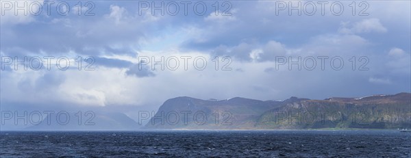 Panorama of Fjord and Mountains from ALESUND, Geirangerfjord, Norway, Europe