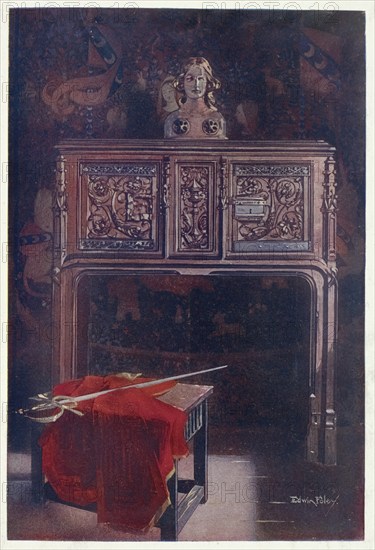 Furniture from the turn of the century 1900, carved oak dressoir - Louis XII. In the Musée Cluny, Paris. (1910, 1911), Carved oak dressoir-Louis XII. In the Musée Cluny, 1911) .jpg