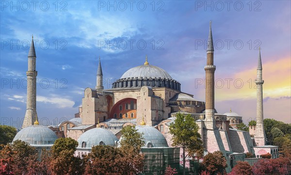 Hagia Ayasofya Sophia Grand Mosque in Istanbul, one of the main tourist city attractions and travel destinations in Turkey