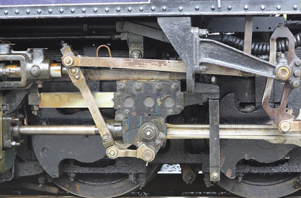 Steam train of Welsh Highland Railway, Porthmadog station, Gwynedd, north west Wales, UK