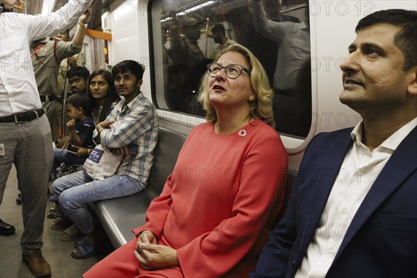 Svenja Schulze (SPD), Federal Minister for Economic Cooperation and Development, visits a metro station and the technology room with explanations from Siemens India in Ahmedabad, 15/09/2024