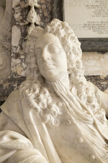 Village parish church of All Saints, Maiden Bradley, Somerset, England, UK, Edward Seymour memorial monument