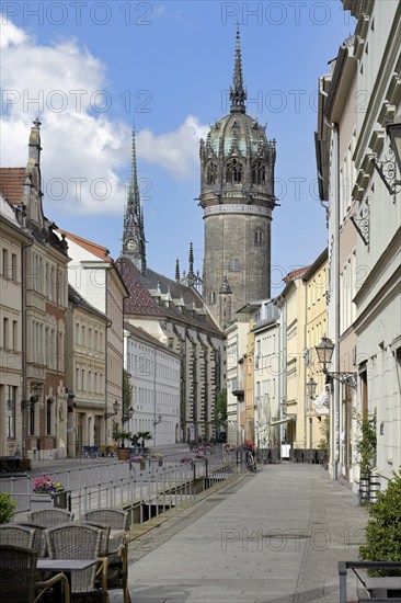 Tower of the All Saint Church or Castle Church, Luther City Wittenberg, Saxony Anhalt, Germany, Europe