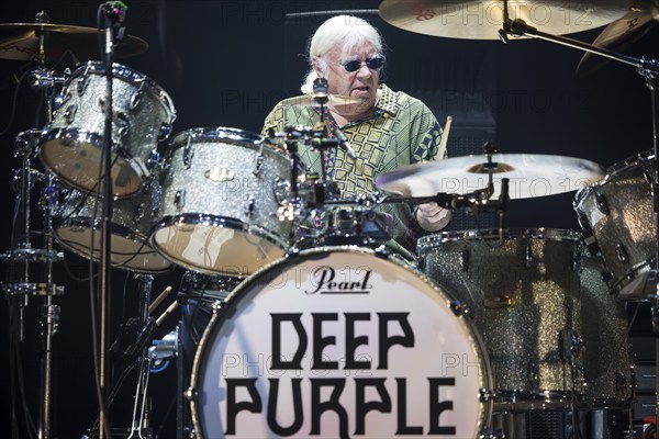 Ian Paice, drummer of Deep Purple live on 1 More Time Tour at the Max-Schmeling-Halle in Berlin on 19 October 2024