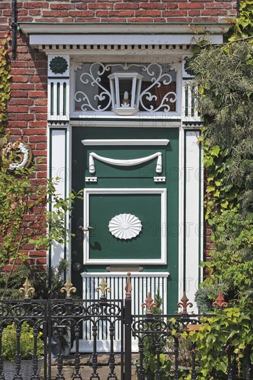 Beautiful old front door in Greetsiel, East Frisia, Lower Saxony, Federal Republic of Germany