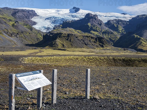 Vast floodplain of the Öræfajökull glacier at the Haalda depression, east of Skaftafell, aerial view, Iceland, Europe