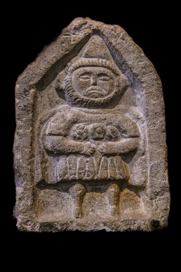 Stone reliefs from the 1st century, originally attached to crossroads, Museo Archeologico Concordiese with finds from the Roman period, medieval old town, Portogruaro, Veneto, Friuli, Italy, Portogruaro, Veneto, Italy, Europe