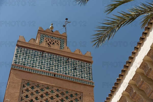 Koutoubia Mosque, architecture, building, church, sacred building, religion, Islam, Muslim, Arabic, oriental, travel, holiday, in the medina of Marrakech, Morocco, Africa