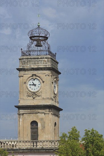 Tour de l'Horloge ou Tour Carrée, clock tower with bell cage, Carree, Place Monsenergue, Toulon, Var, Provence, France, Europe