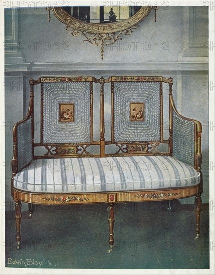 Furniture around the turn of the century 1900, Painted caned satin (1910, 1911), Painted caned satin (1910, 1911) .jpg