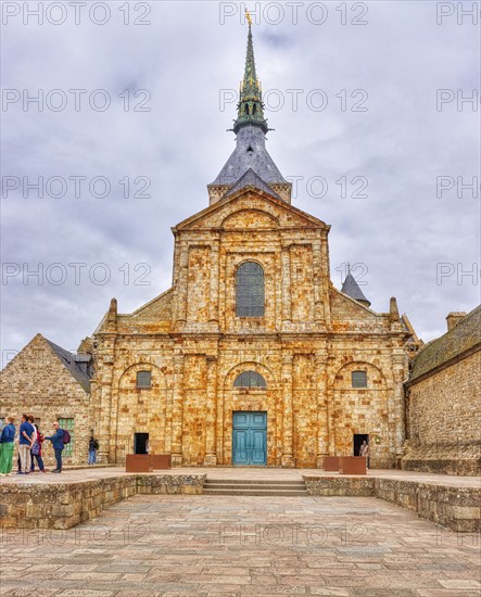 Historic building with a large door and an impressive façade, Le Mont-Saint-Michel