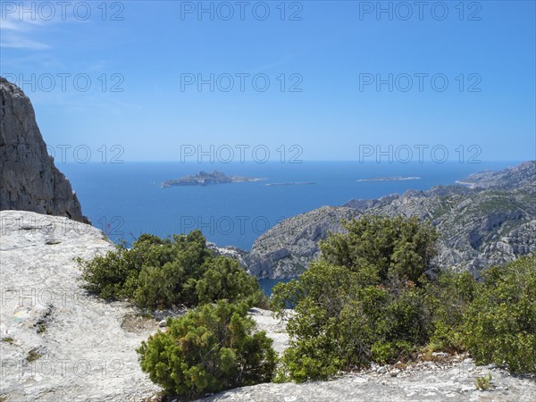 The Calanques National Park offers beautiful hiking trails along cliffs high above the Mediterranean Sea