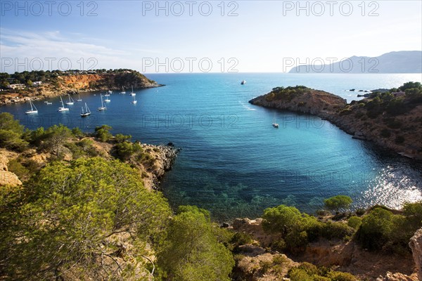 Ibiza Es Porroig also Port Roig view at Balearic Islands of Spain