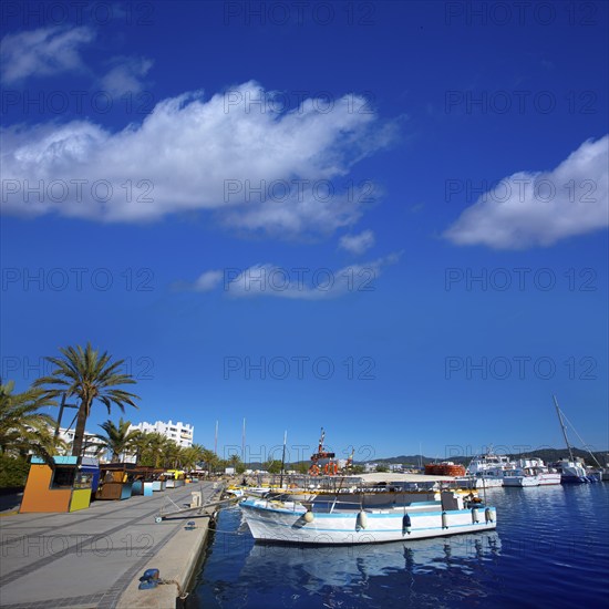 Ibiza san Antonio Abad de Portmany marina port in Balearic Islands of spain