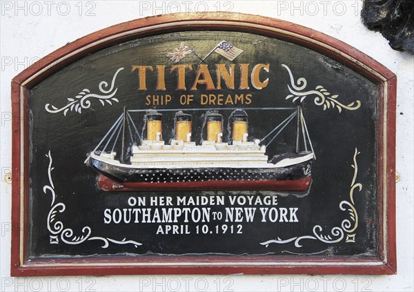 Commemoration plaque for Titanic steamship, Cobh, County Cork, Ireland, Irish Republic 1912, Europe