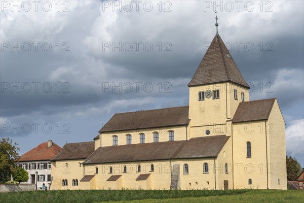 Oberzell, Reichenau Island, Romanesque parish church of St George, UNESCO World Heritage Site, Lake Constance, Baden-Württemberg, Germany, Europe