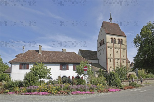 Romantic UNESCO St Mary and St Mark's Monastery Church, Münster, Mittelzell, Reichenau Island, Untersee, Lake Constance, Lake Constance region, Baden-Württemberg, Germany, Europe