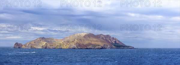 Cruising Bay of Plenty in New Zealand, White island, an active volcano