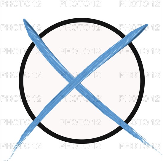 Blue voting cross