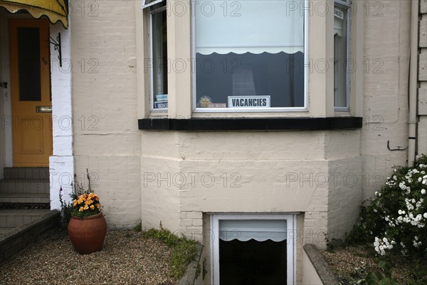 Guest House bed and breakfast sign, Lowestoft, Suffolk, England, United Kingdom, Europe