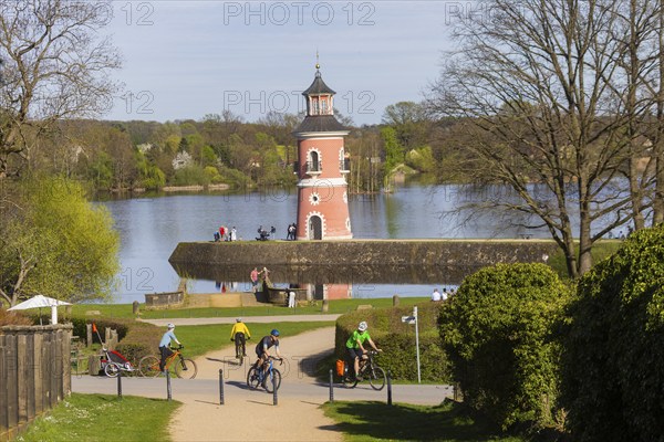 Lighthouse at the Fasanenschlösschen, Moritzburg, Saxony, Germany, Europe