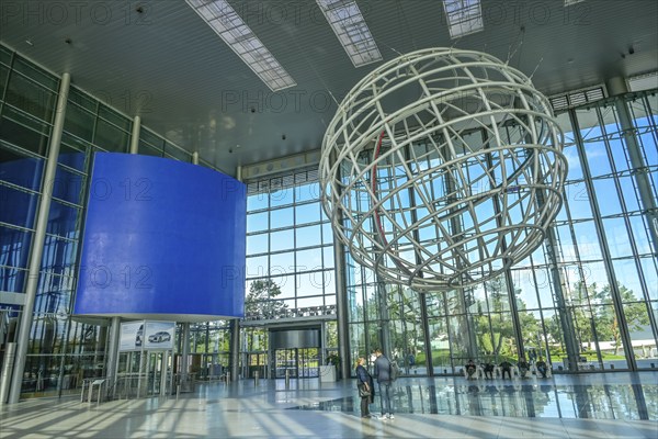 Piazza entrance area in the Group Forum, Autostadt Volkswagen, Wolfsburg, Lower Saxony, Germany, Europe