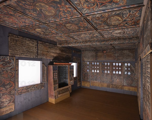 Panelling of the synagogue from Unterlimpurg, Hällisch-Fränkisches Museum, Schwäbisch Hall, Baden-Württemberg, Germany, Europe