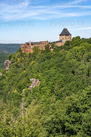 Nideggen Castle, above the Rur Valley, keep, Eifel, North Rhine-Westphalia, Germany, Europe