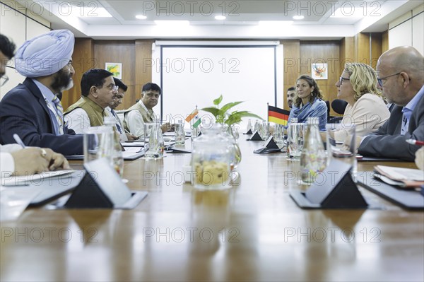 Svenja Schulze (SPD), Federal Minister for Economic Cooperation and Development meets Pralhad Joshi, Minister for New and Renewable Energy of the Republic of India, in Ahmedabad, 15.09.2024. Photographed on behalf of the Federal Ministry for Economic Cooperation and Development