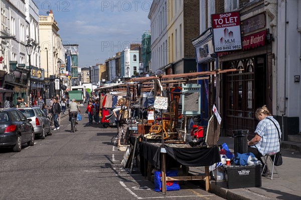 Street market, street vendor, Portobello Road Market, Portobello Road, Notting Hill, London, England, Great Britain