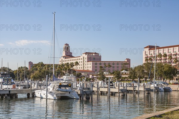 Vinoy Renaissance St. Petersburg Resort & Golf Club with private marina on the downtown St. Petersburg, Florida, USA waterfront