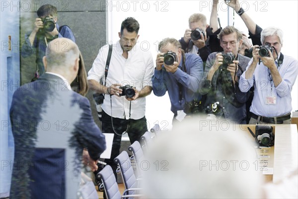 Olaf Scholz (SPD), Federal Chancellor, on his way to the Federal Press Conference, bpk, Federal Press Conference, Berlin, 24 July 2024